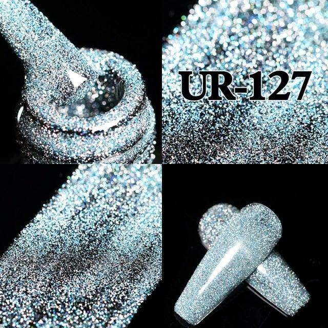 2022 New Reflective Glitter Nail Gel 8ml  Permanent UV/LED Glossy Effect Popular Diamond Nail Gel Design For Womens