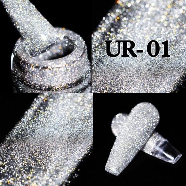 2022 New Reflective Glitter Nail Gel 8ml  Permanent UV/LED Glossy Effect Popular Diamond Nail Gel Design For Womens