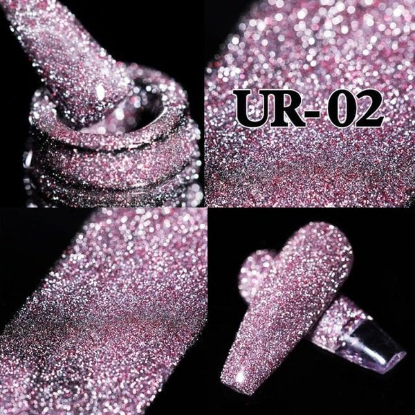 2022 New Reflective Glitter Nail Gel 8ml  Permanent UV/LED Glossy Effect Popular Diamond Nail Gel Design For Womens