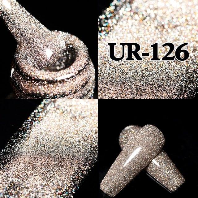 2022 New Reflective Glitter Nail Gel 8ml  Permanent UV/LED Glossy Effect Popular Diamond Nail Gel Design For Womens