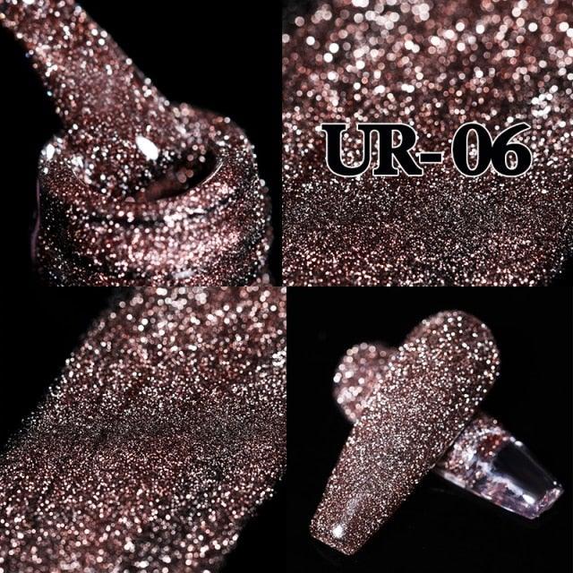 2022 New Reflective Glitter Nail Gel 8ml  Permanent UV/LED Glossy Effect Popular Diamond Nail Gel Design For Womens