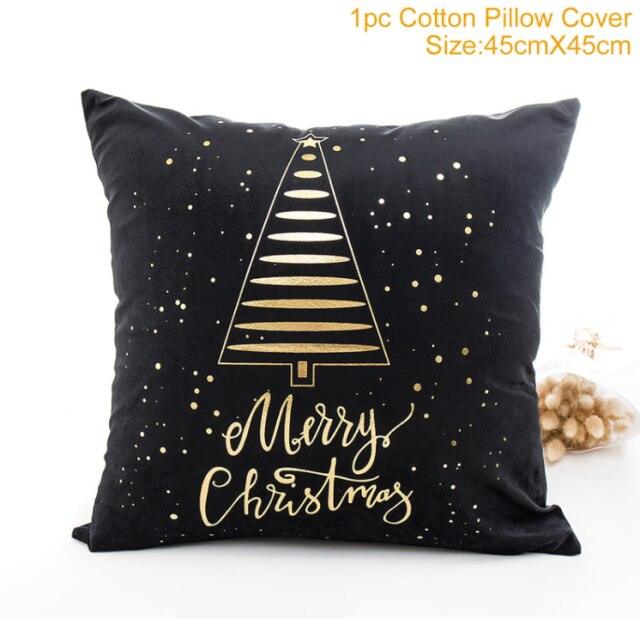 2022 Santa Claus Christmas Pillowcase Decor For Home Christmas Throw Pillow Covers Decorative Snowman Santa Claus Pillow Covers Linen Cushion Cover Couch Pillow Cases Merry Christmas Ornament Xmas Gifts 45x45CM