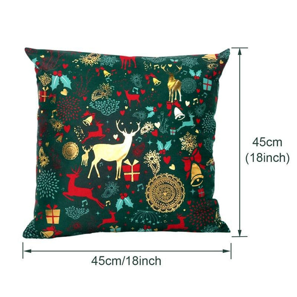 2022 Santa Claus Christmas Pillowcase Decor For Home Christmas Throw Pillow Covers Decorative Snowman Santa Claus Pillow Covers Linen Cushion Cover Couch Pillow Cases Merry Christmas Ornament Xmas Gifts 45x45CM