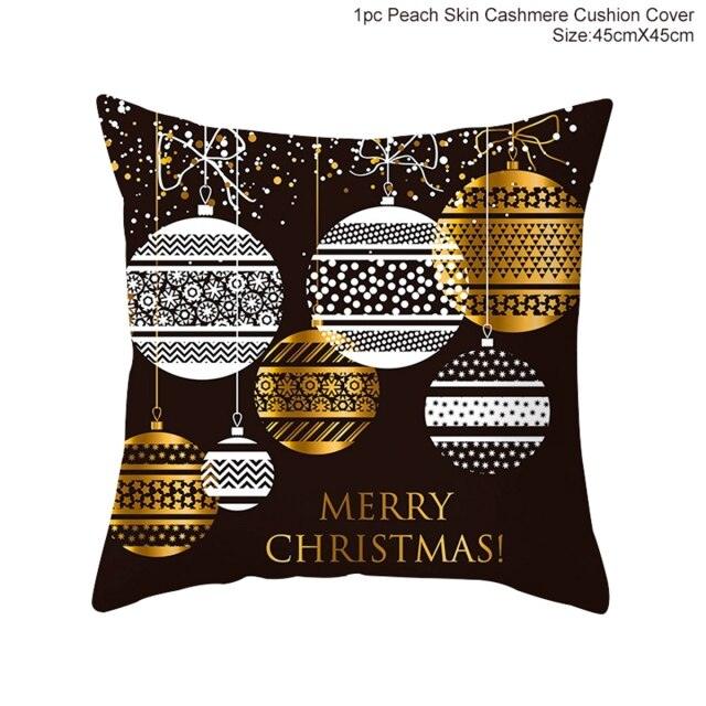 2022 Santa Claus Christmas Pillowcase Decor For Home Christmas Throw Pillow Covers Decorative Snowman Santa Claus Pillow Covers Linen Cushion Cover Couch Pillow Cases Merry Christmas Ornament Xmas Gifts 45x45CM
