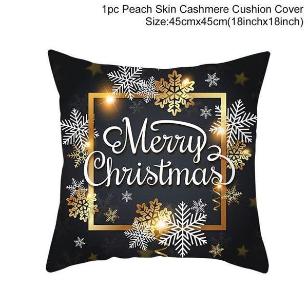 2022 Santa Claus Christmas Pillowcase Decor For Home Christmas Throw Pillow Covers Decorative Snowman Santa Claus Pillow Covers Linen Cushion Cover Couch Pillow Cases Merry Christmas Ornament Xmas Gifts 45x45CM