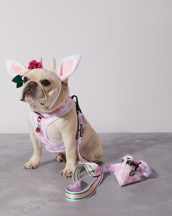 Pink Moo'd Poop Bag Holder