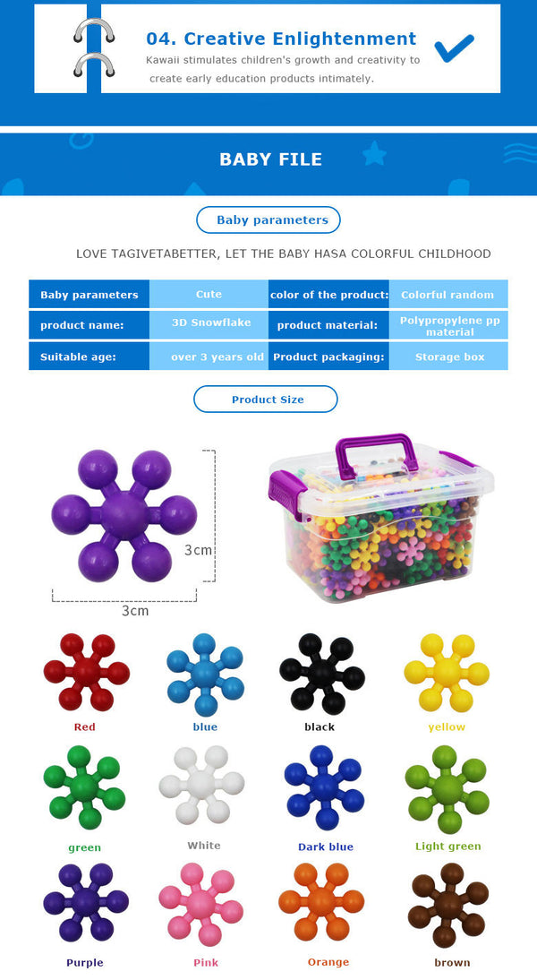 200 Pieces 3D Interlocking Building Blocks STEM Toy