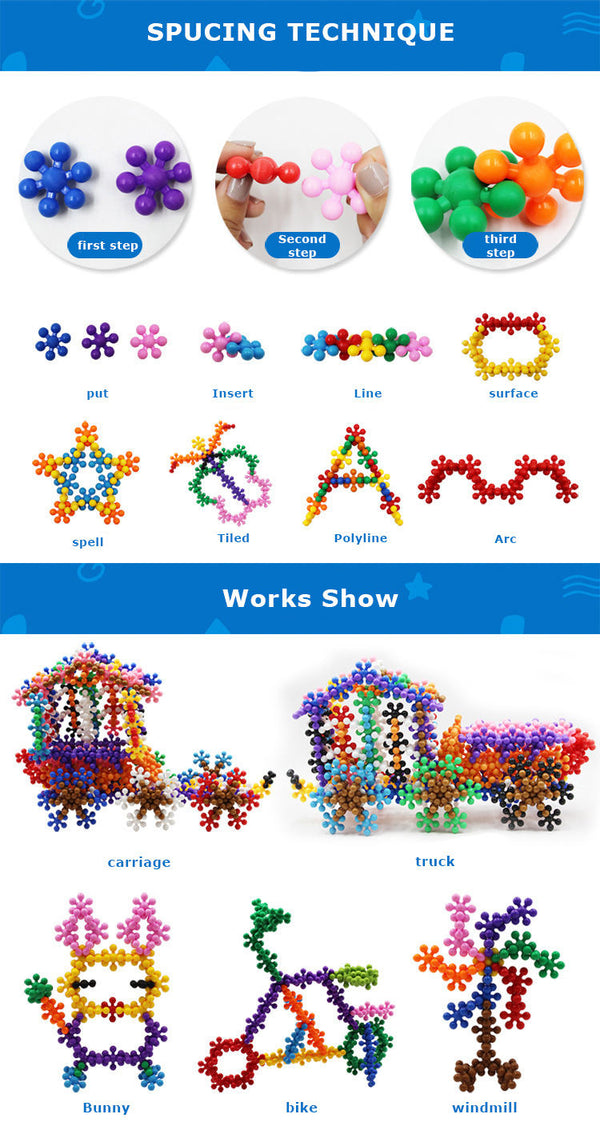 200 Pieces 3D Interlocking Building Blocks STEM Toy