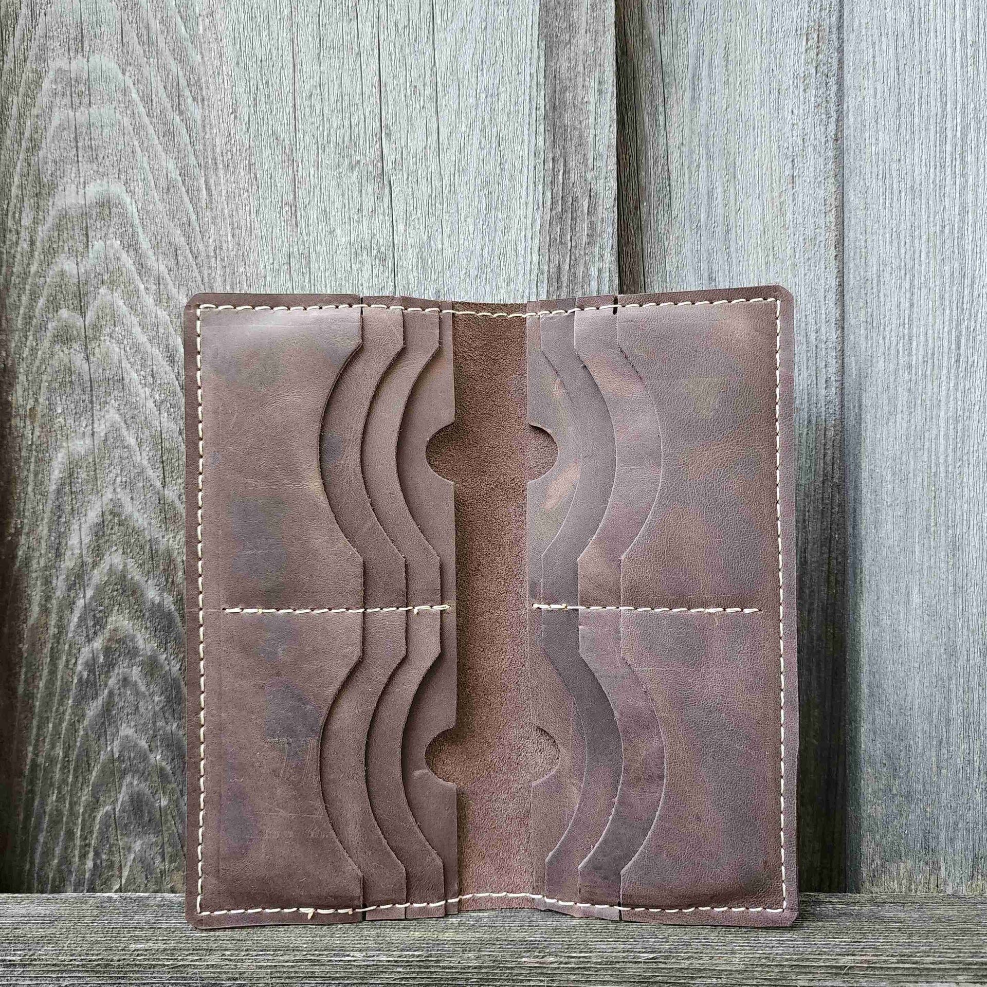 The Long Wallet - Black 100% Full-Grain Leather Long Wallet NAB Leather