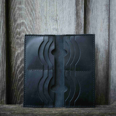 The Long Wallet - Black 100% Full-Grain Leather Long Wallet