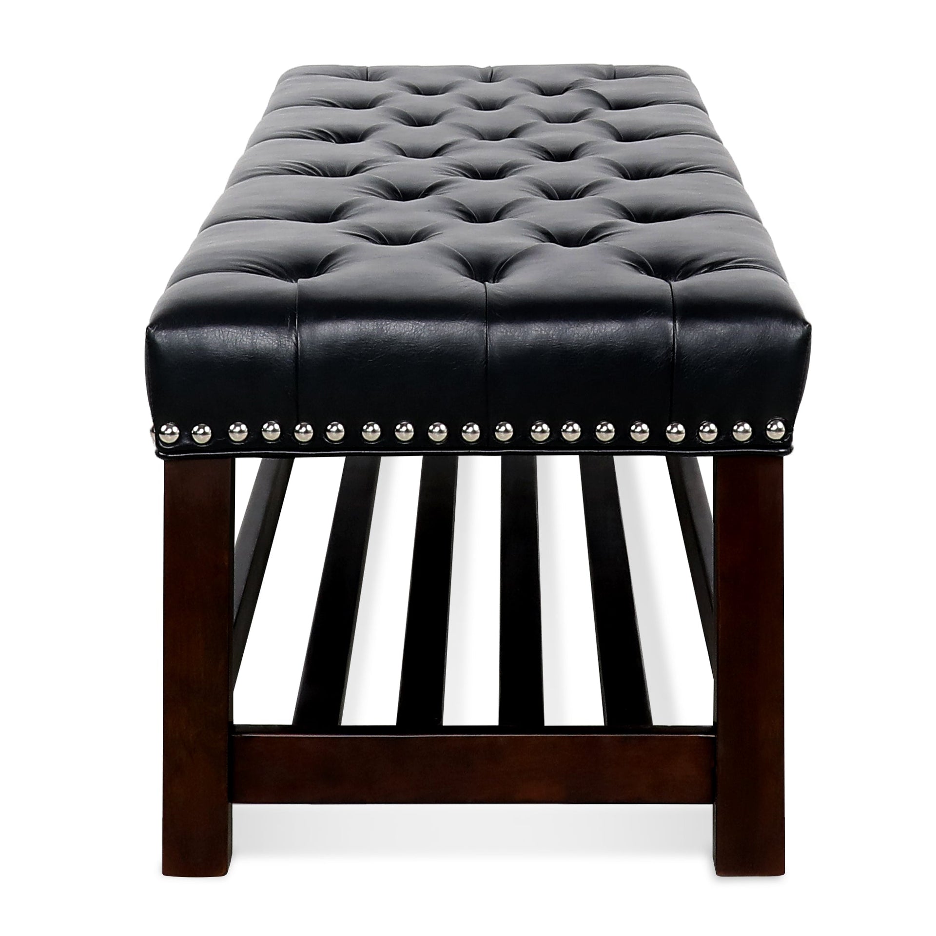 Wooden Base Upholstered Bench for Bedroom and Entryway