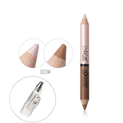 Meinuo New One-Stroke Dual-Use Double-Headed Shading Pen High-Gloss Pen Wood Can Be Sharpened