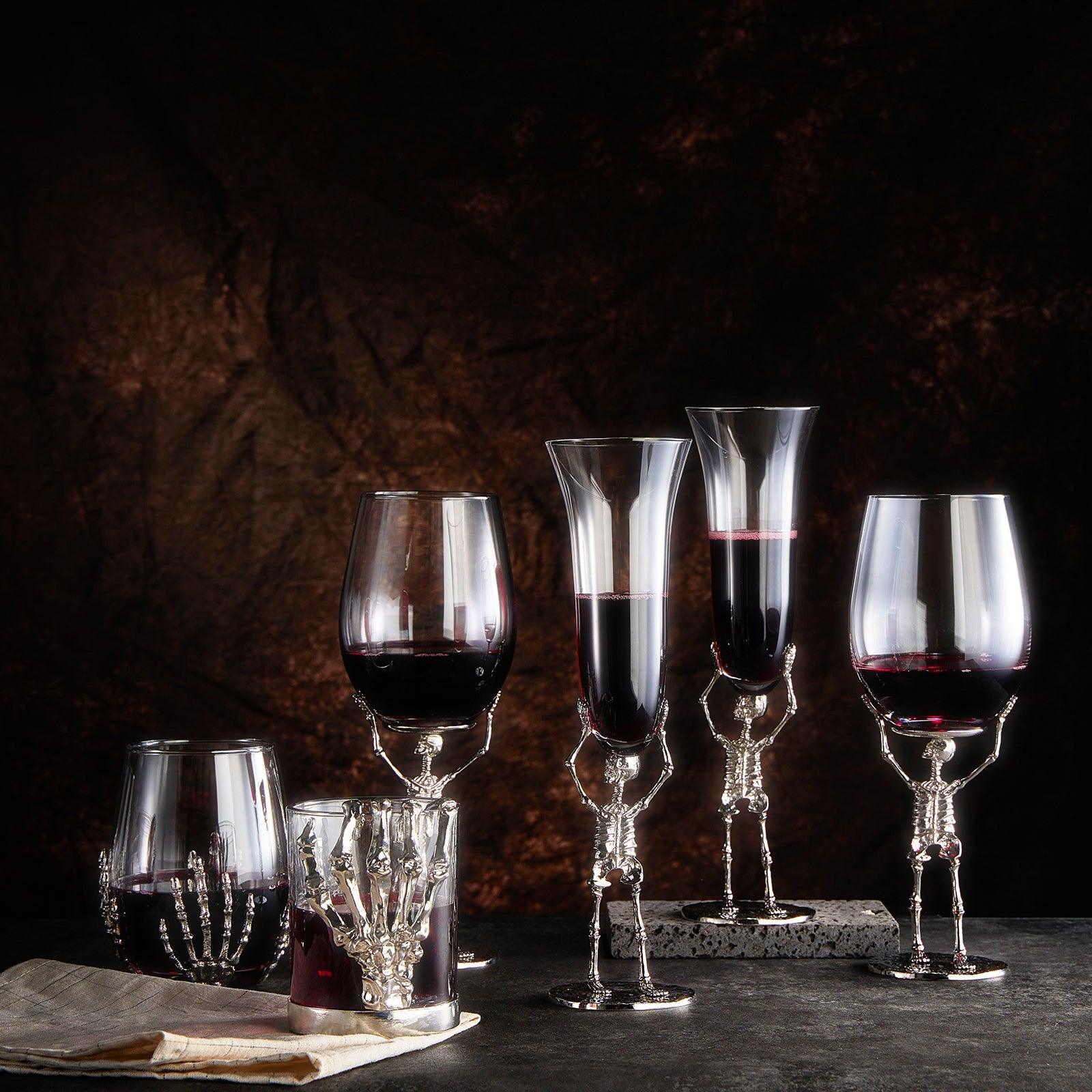 Skeleton Whiskey Glass Tumbler | Single | 10oz Halloween Skeleton Glasses 4.3