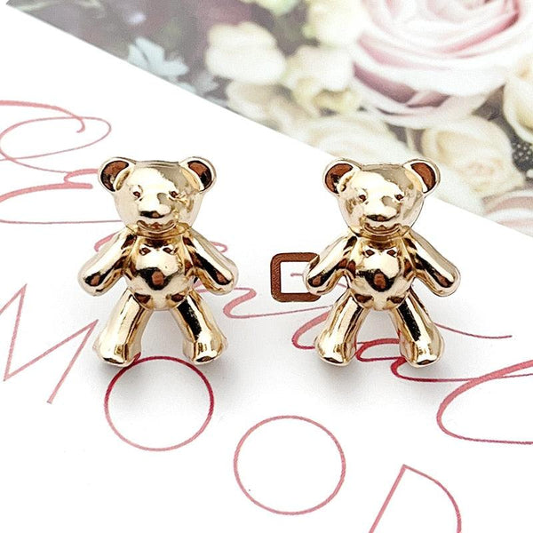 2023 2PCS Metal Dual Purpose Tighten Waist Button Cute Bear Adjustable Buckle Pins Brooches Women Pant Jeans Detachable Clip Detachable Waist Body Fit Tighten Buckles Adjustable Jean Buttons Pins for Loose Jeans
