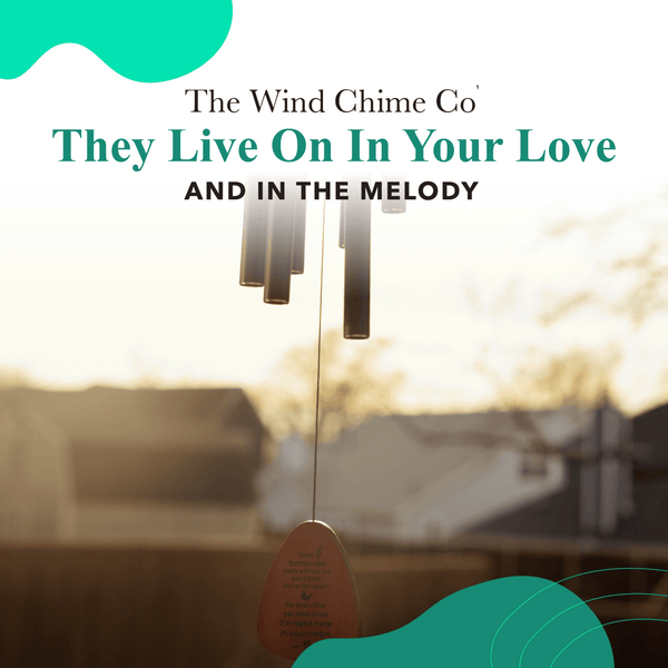 Gift Bundle - Serenity Memorial Wind Chimes - Memorial Heart Included 32”