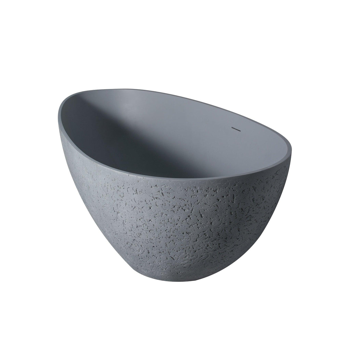 65 Inch Freestanding Solid Surface Soaking Bathtub