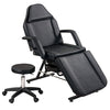 Massage Salon Tattoo Chair with Hydraulic Stool - Black