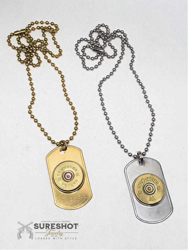 Classic SureShot 12 Gauge Dog Tag Necklace