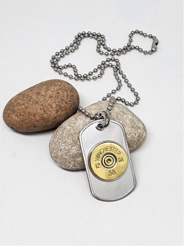Classic SureShot 12 Gauge Dog Tag Necklace