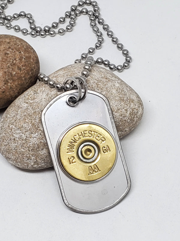 Classic SureShot 12 Gauge Dog Tag Necklace