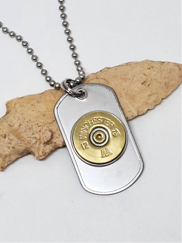 Classic SureShot 12 Gauge Dog Tag Necklace