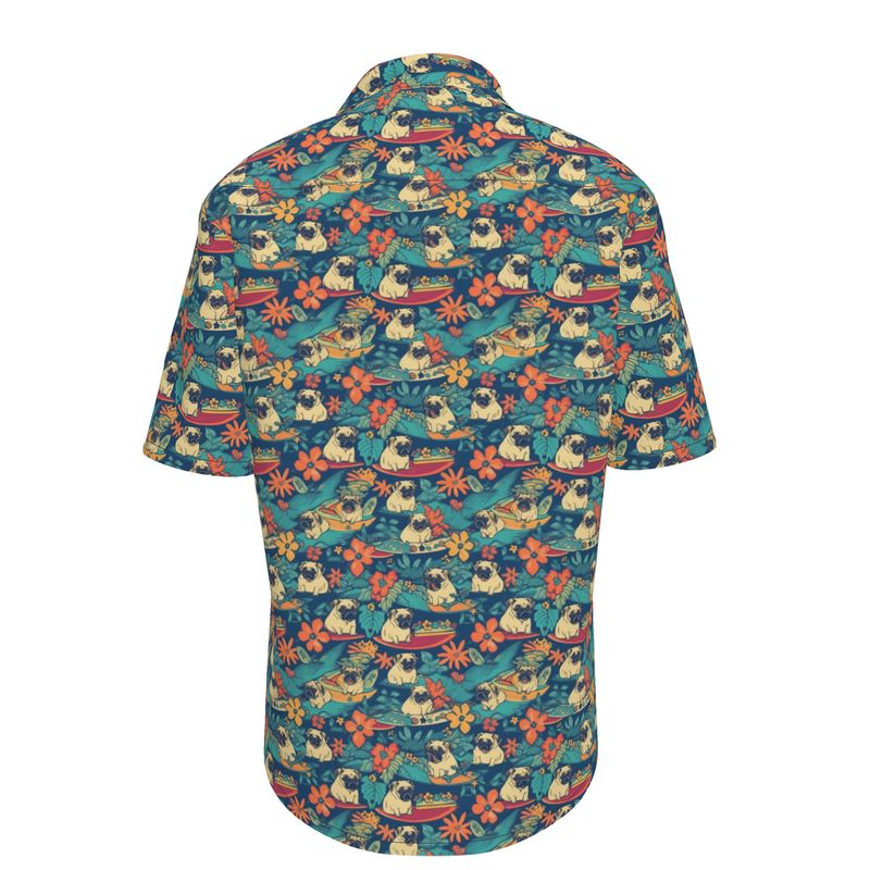 Grumpy Pug Aloha Camp Shirt
