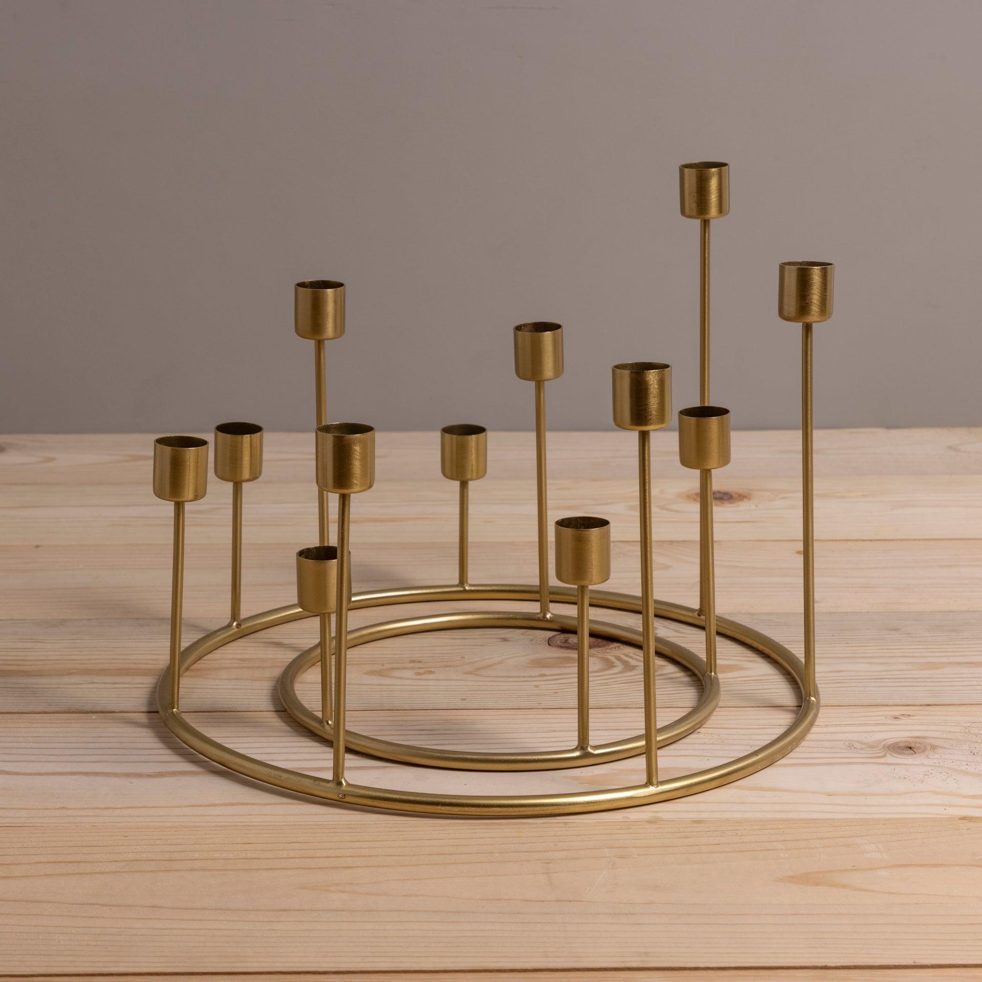Kent Gold Candlestick Wreath, Large