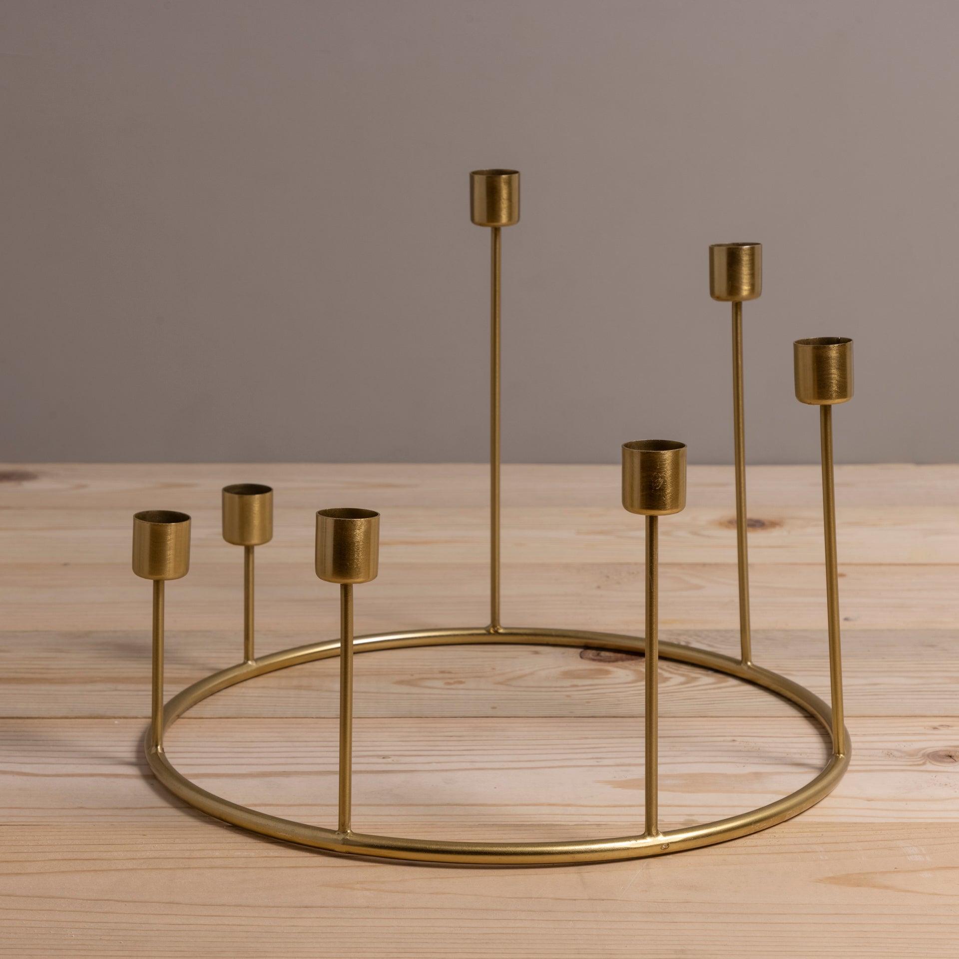 Kent Gold Candlestick Wreath, Large