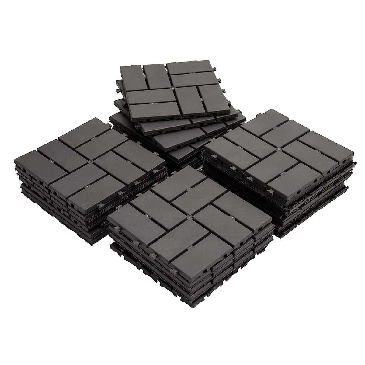 Patio Interlocking Deck Tiles - Pack of 36