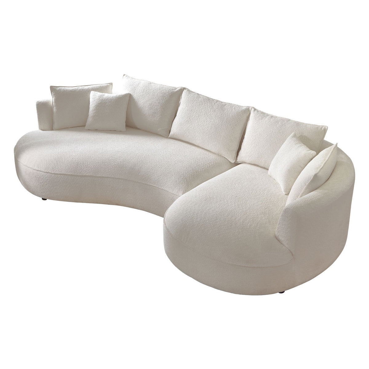 Curved Sofa with Ingenious Shape Beige