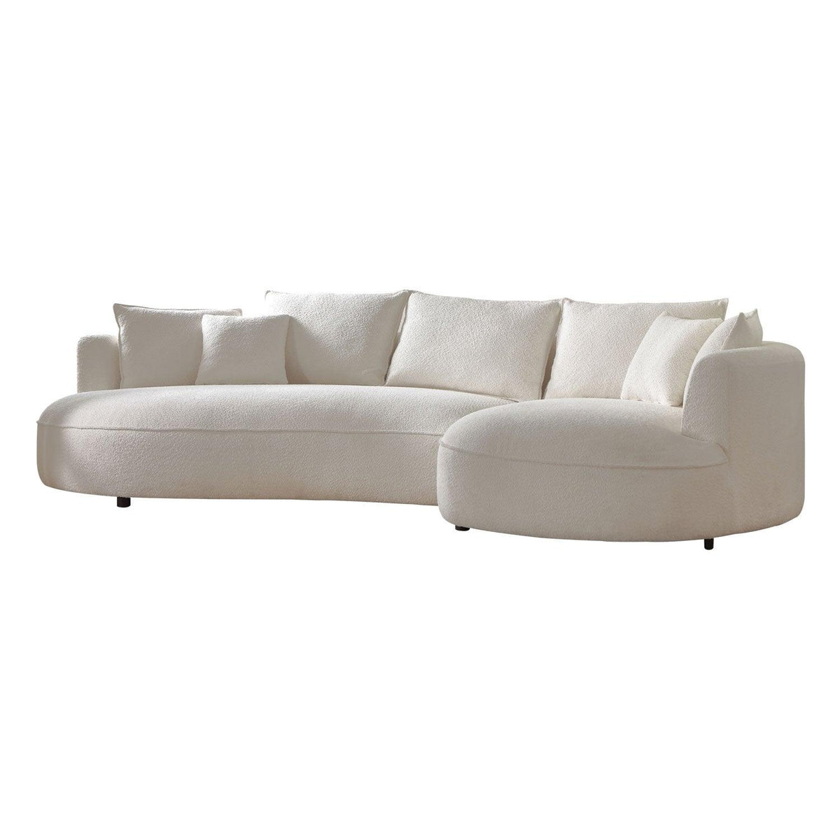 Curved Sofa with Ingenious Shape Beige