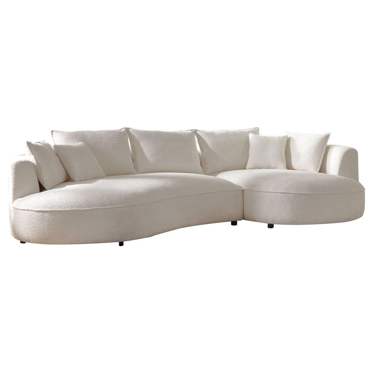 Curved Sofa with Ingenious Shape Beige