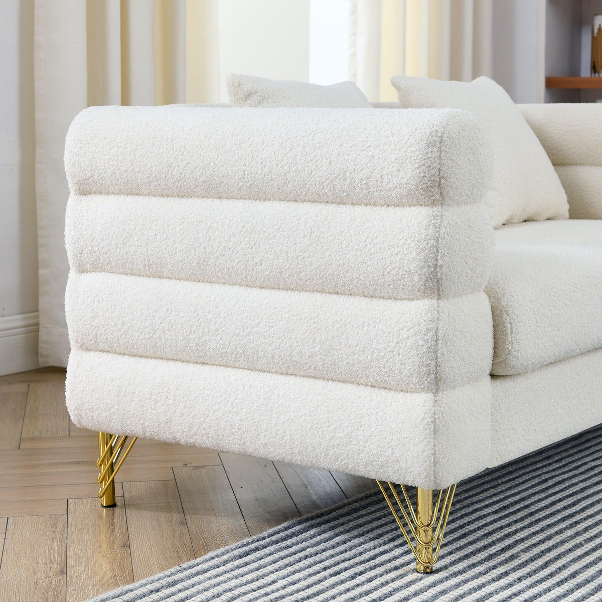 60-Inch Oversized 2-Seater Sectional Sofa