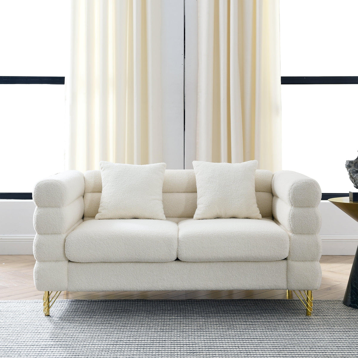60-Inch Oversized 2-Seater Sectional Sofa