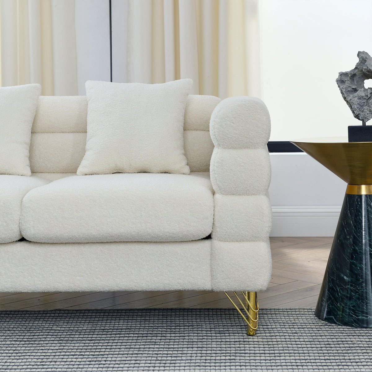 60-Inch Oversized 2-Seater Sectional Sofa