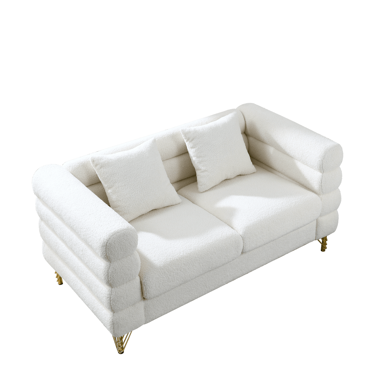60-Inch Oversized 2-Seater Sectional Sofa