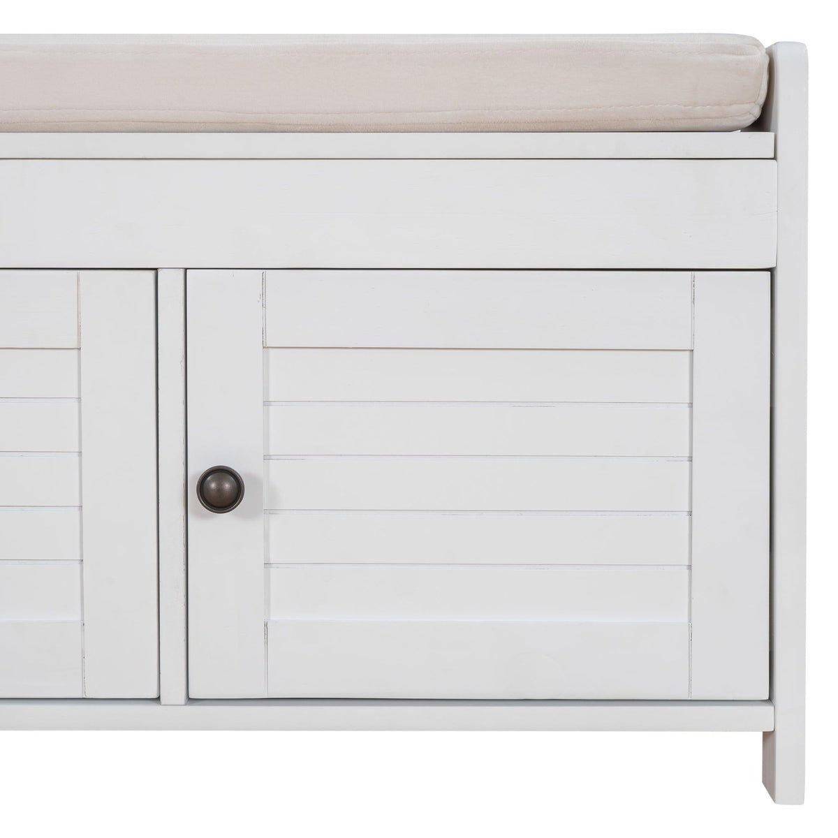 TREXM Storage Bench with 3 Shutter-shaped Doors