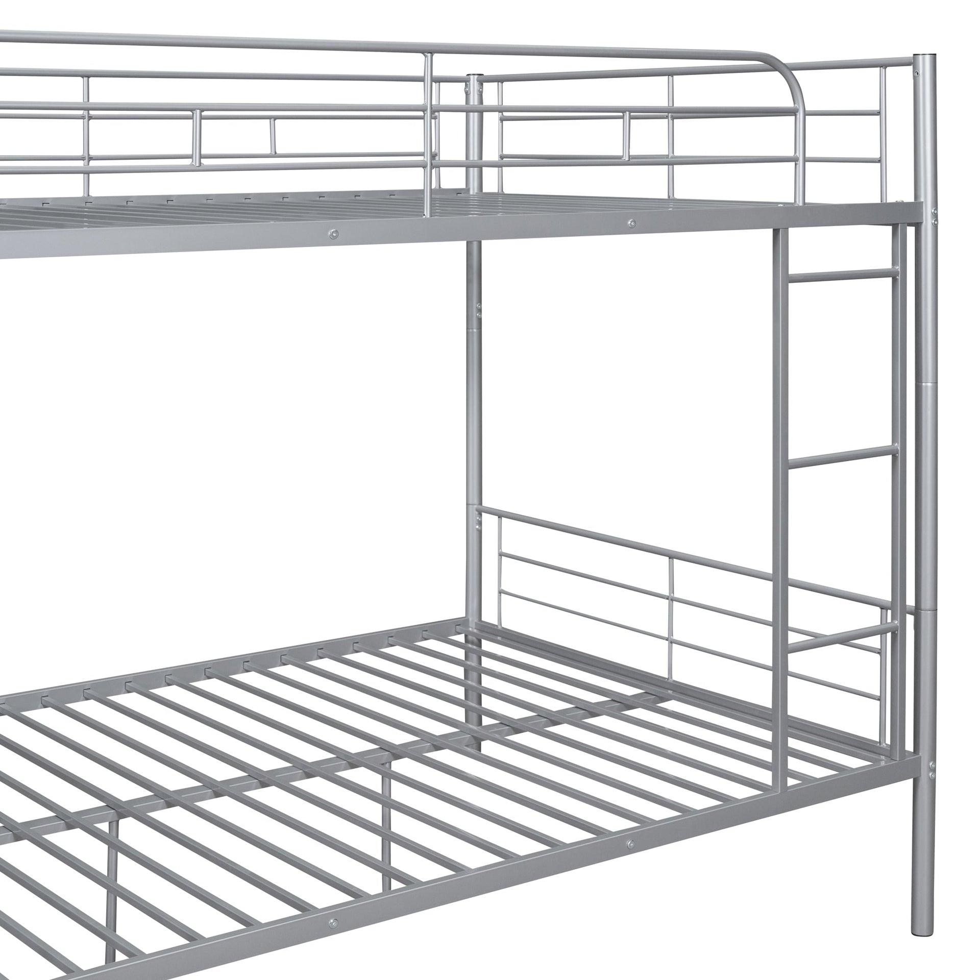 Full Over Full Metal Bunk Bed in Silver