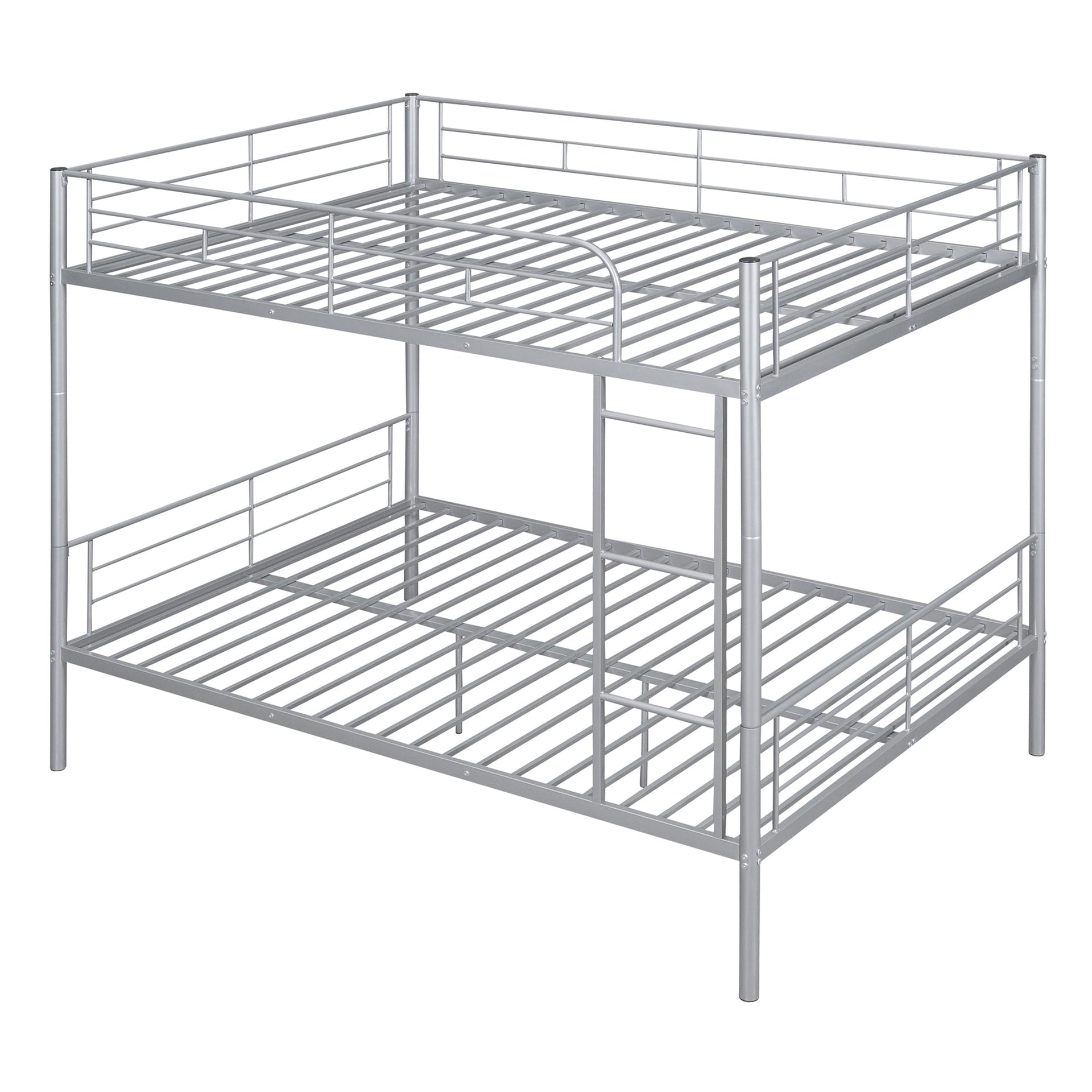Full Over Full Metal Bunk Bed in Silver