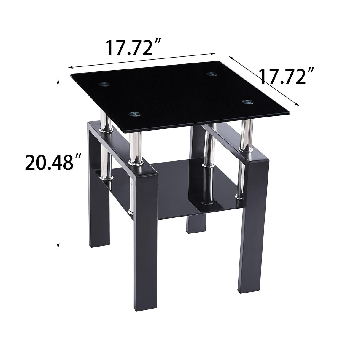 Tempered Black Glass Sofa Table