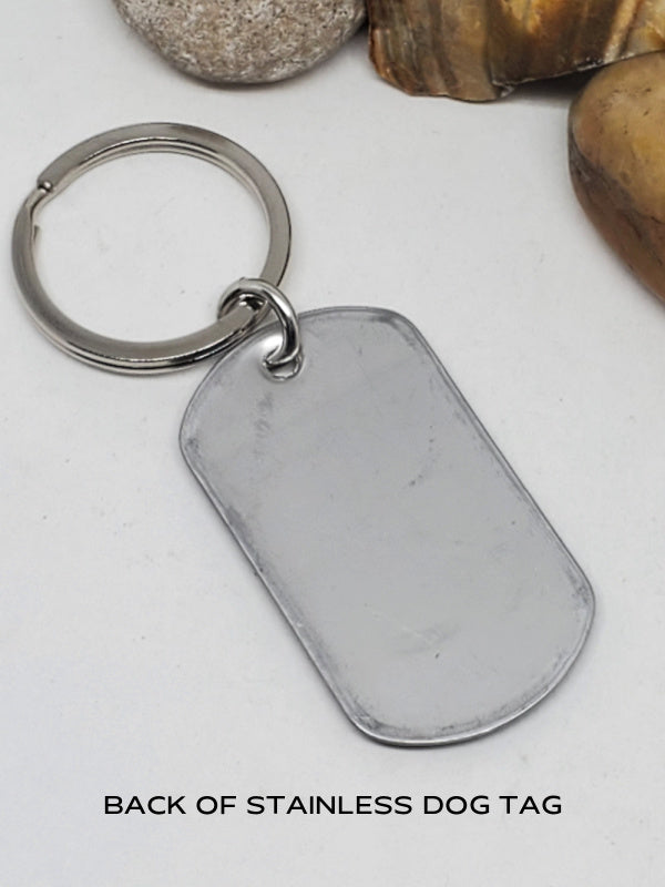 Buffalo Nickel Coin Stainless Steel Dog Tag Key Ring