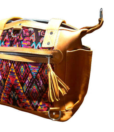 Handmade Guatemalan Backpack Shoulder Bag