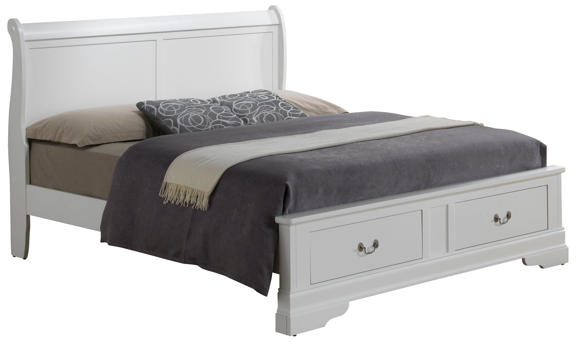 Charming Traditional King Storage Bed