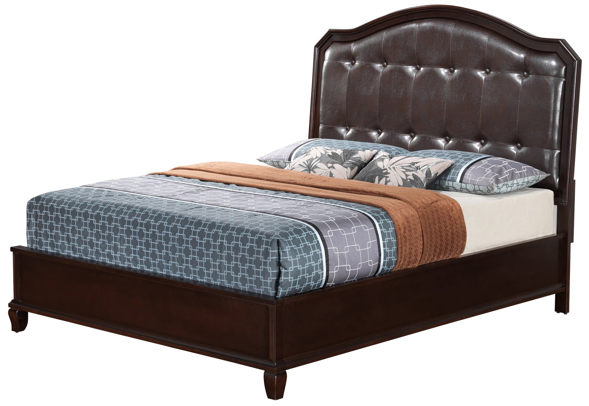 Elegant Cappuccino King Bed With Storage Options