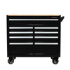 9 Drawers Multifunctional Tool Cart with Wheels and Wooden Top
