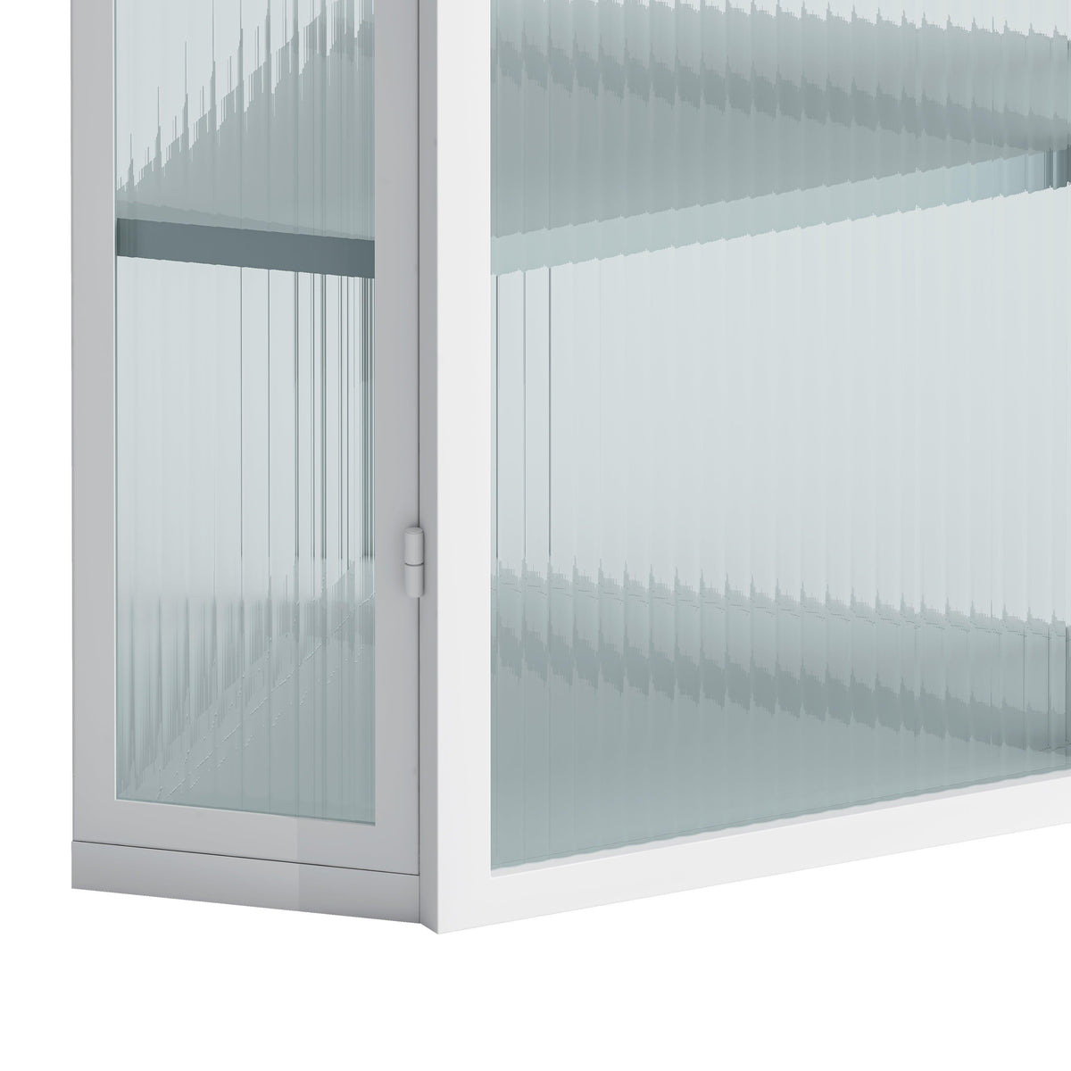 Glass Door Wall Mounted Corner Cabinet