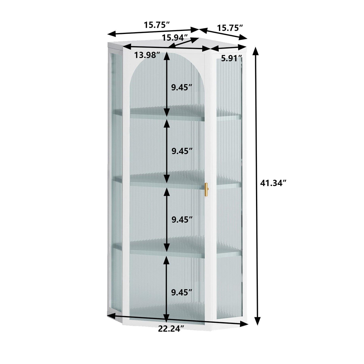 Glass Door Wall Mounted Corner Cabinet