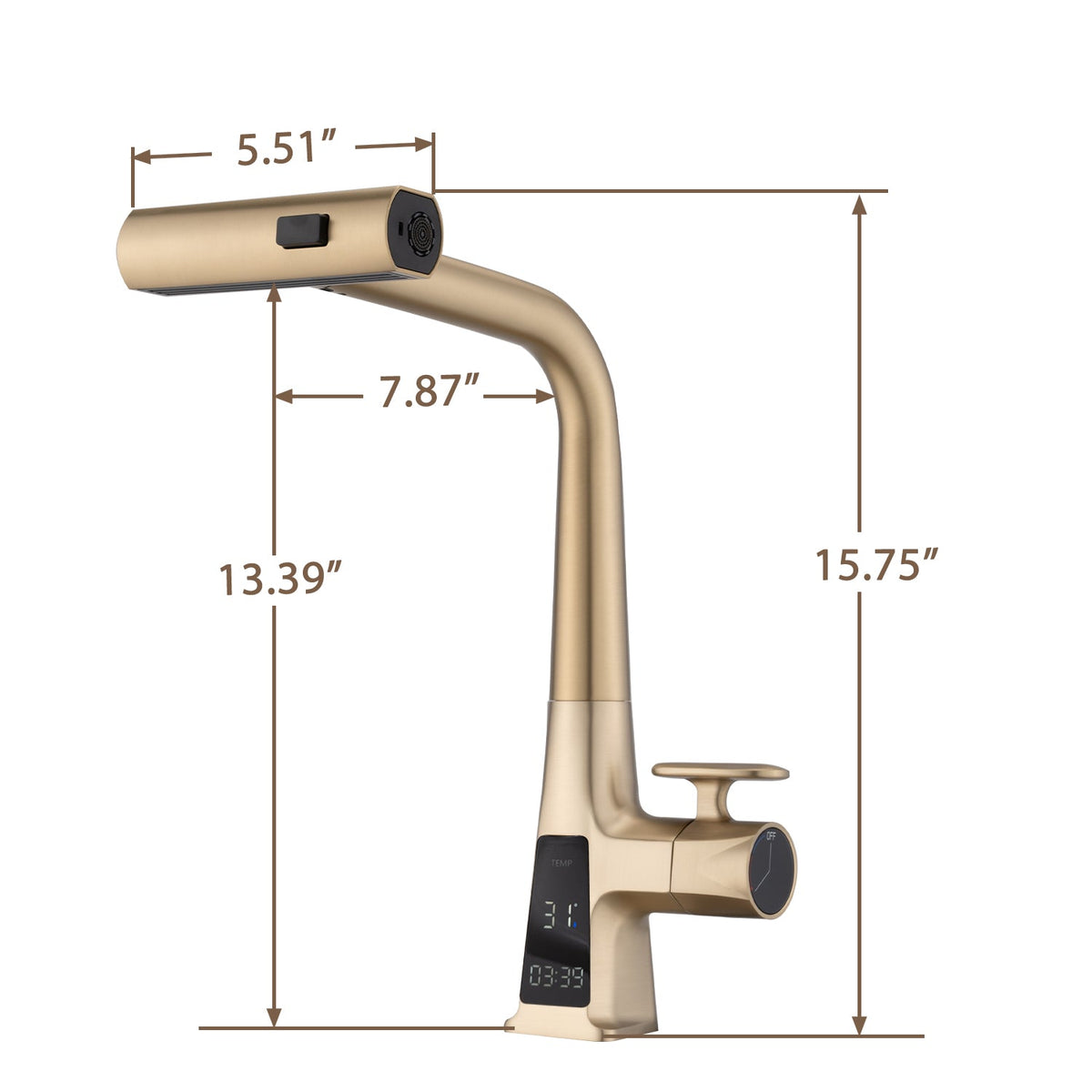 Brushed Gold Kitchen Faucet