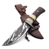 Nova Damascus Hunting Knife with Bone & Exotic Wenge Wood Handle