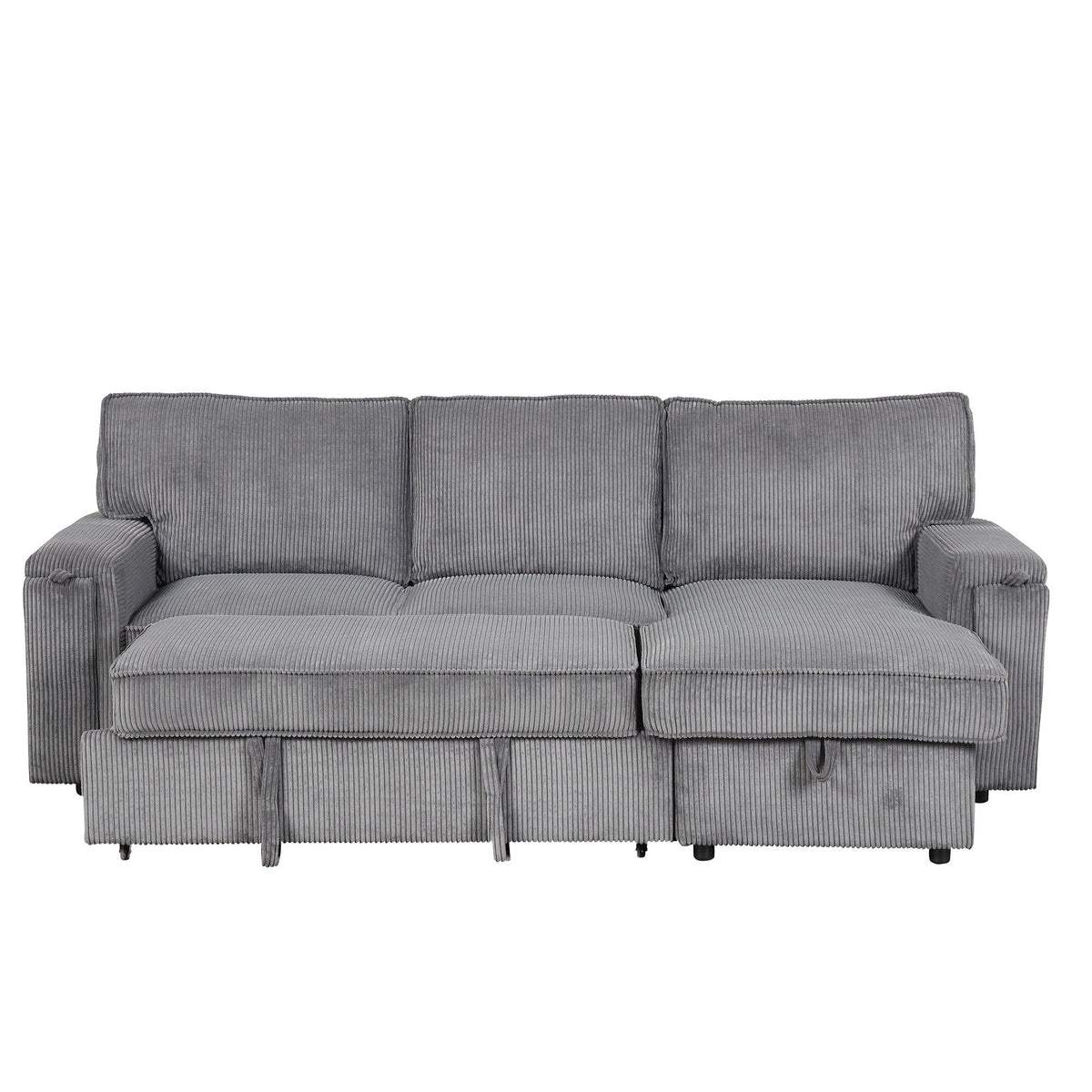 U_STYLE Upholstery Sleeper Sectional Sofa
